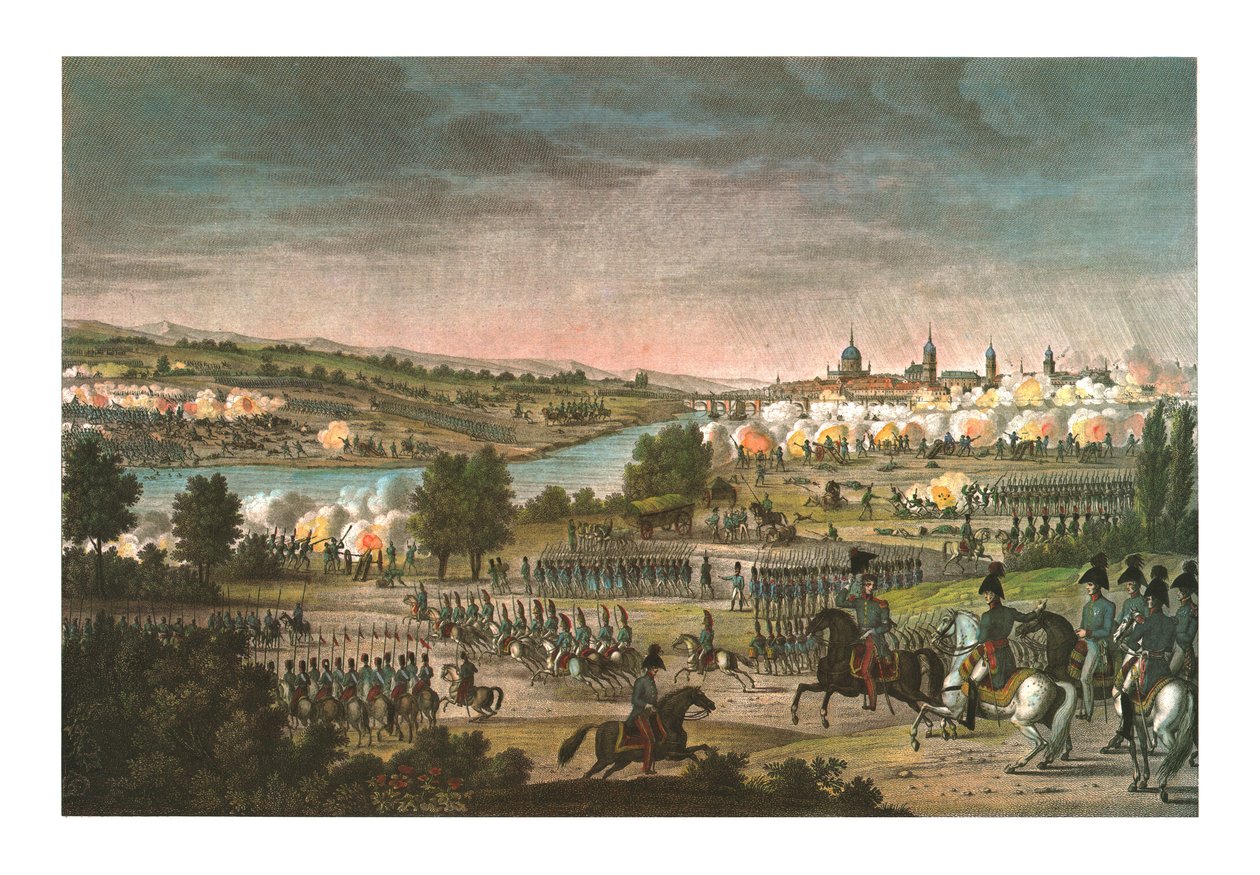 ड्रेसडेन की लड़ाई, 26 अगस्त 1813, c1850 द्वारा लुइस फ्रेंकोइस कूप