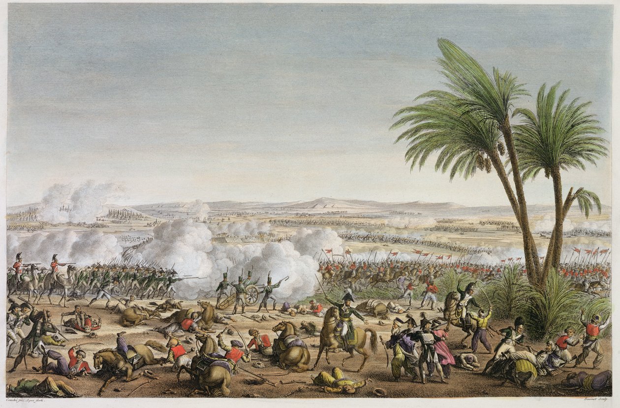 हेल्मोपोलिस की लड़ाई, 29 वेंटोज़, वर्ष 8 (20 मार्च 1800) एडमे बोविनेट (1767-1832) (एक्वाटिंट) द्वारा उत्कीर्ण द्वारा लुइस फ्रेंकोइस कूप
