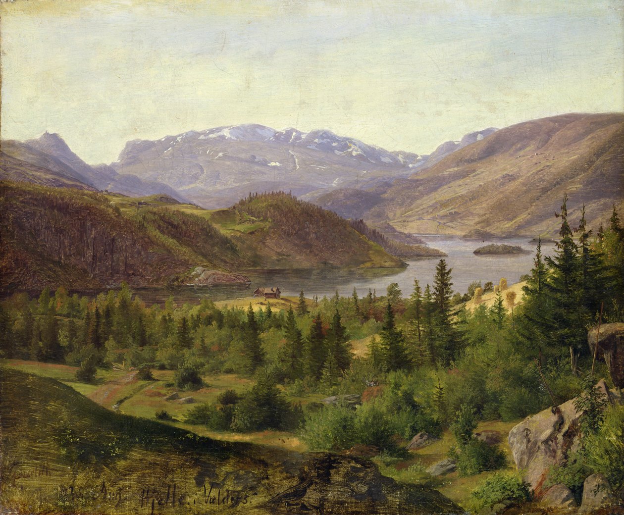 हेज़ेल इन वैलर्स, टाइल फोजर्ड, 1835 (कार्डबोर्ड पर कैनवास पर तेल) द्वारा लुइस गुरलिट