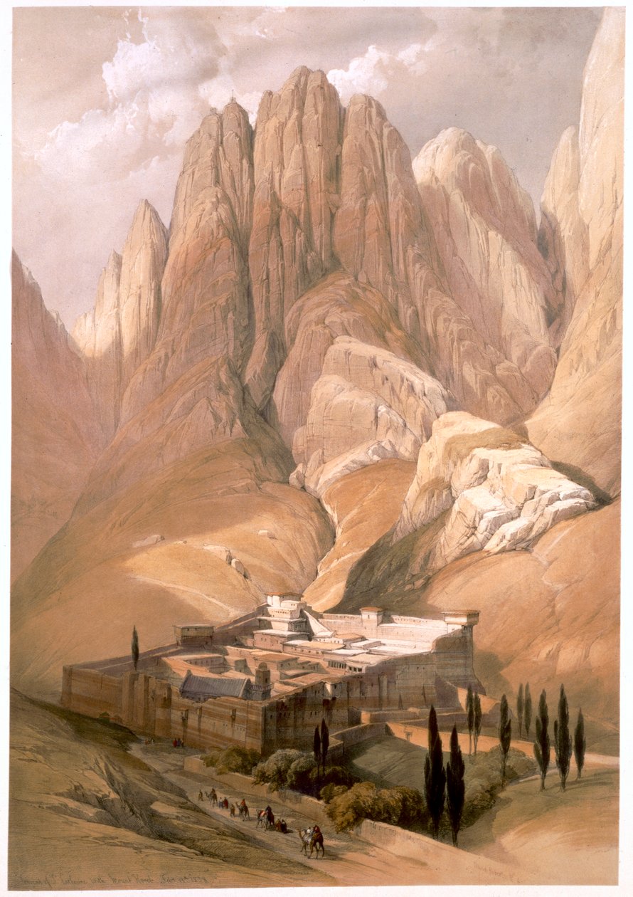 माउंट होरेब के साथ सेंट कैथरीन का कॉन्वेंट, 19 फरवरी 1839' 1849 द्वारा लुई हागे