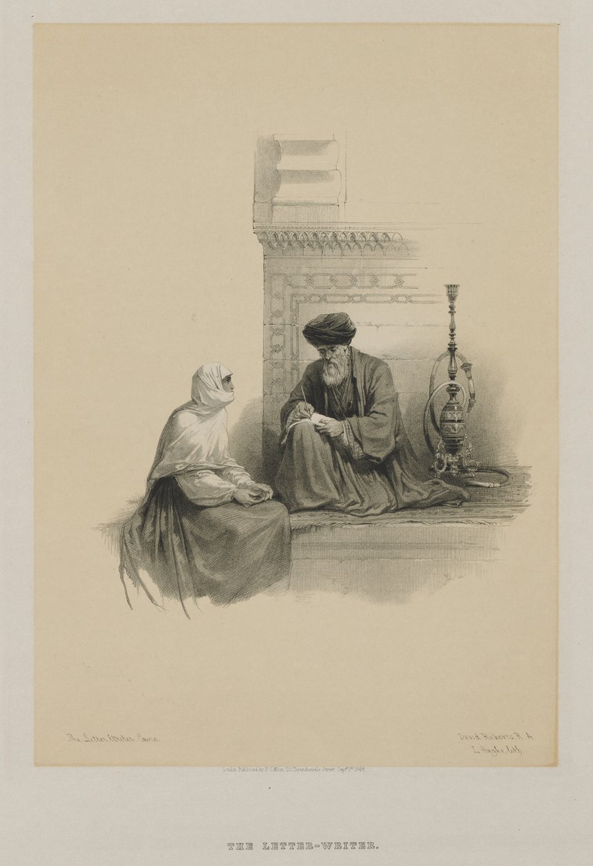 मिस्र और नूबिया, खंड III: पत्र-लेखक, काहिरा, 1849। द्वारा लुई हागे