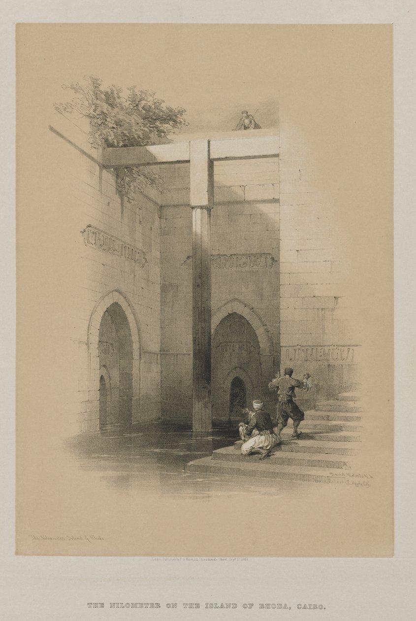 मिस्र और नूबिया, खंड III: नाइलोमीटर। रोडो का द्वीप, 1849। द्वारा लुई हागे