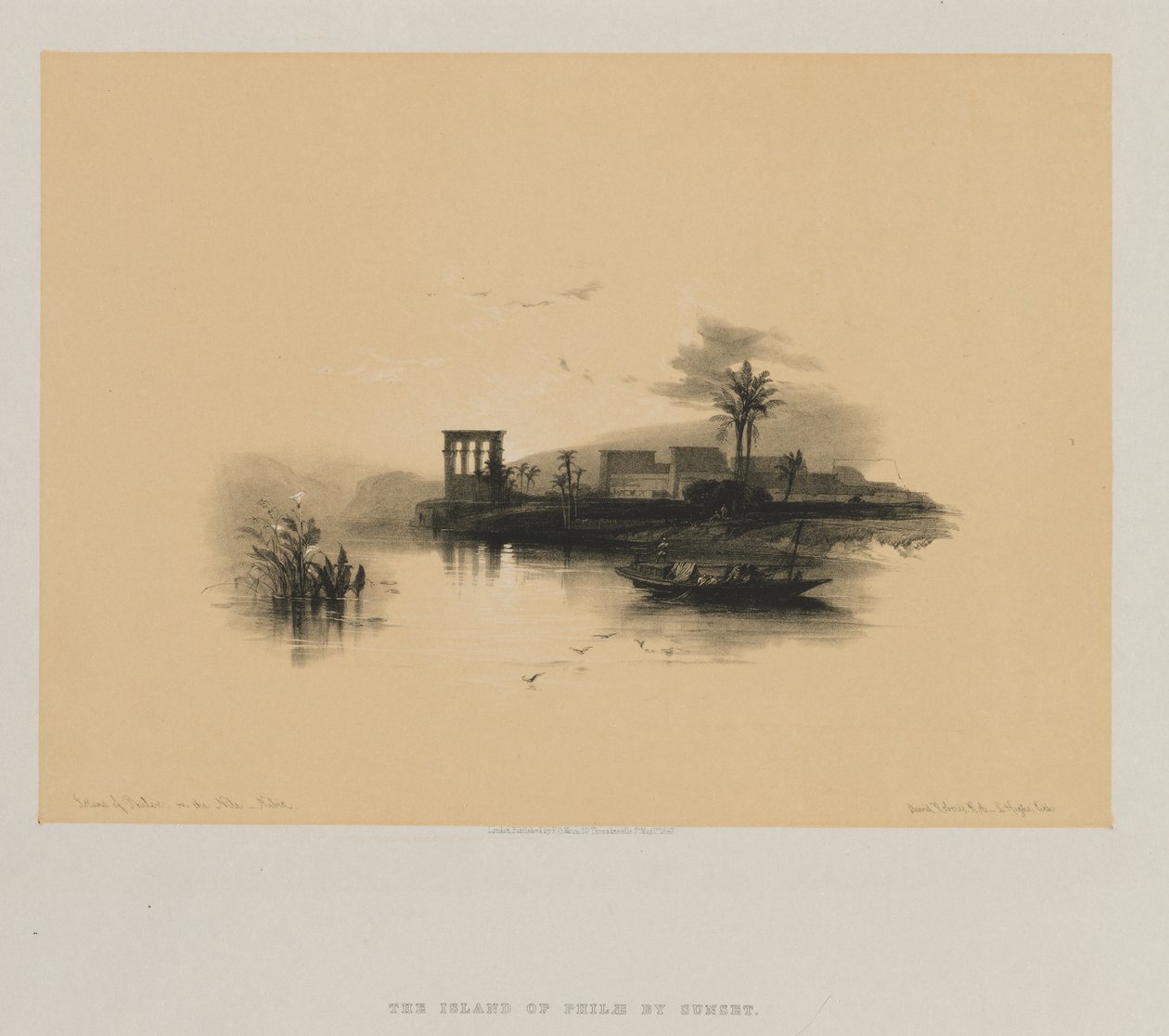 मिस्र और नूबिया, खंड II: फिल का द्वीप, नील नदी पर, नूबिया, 1847। द्वारा लुई हागे