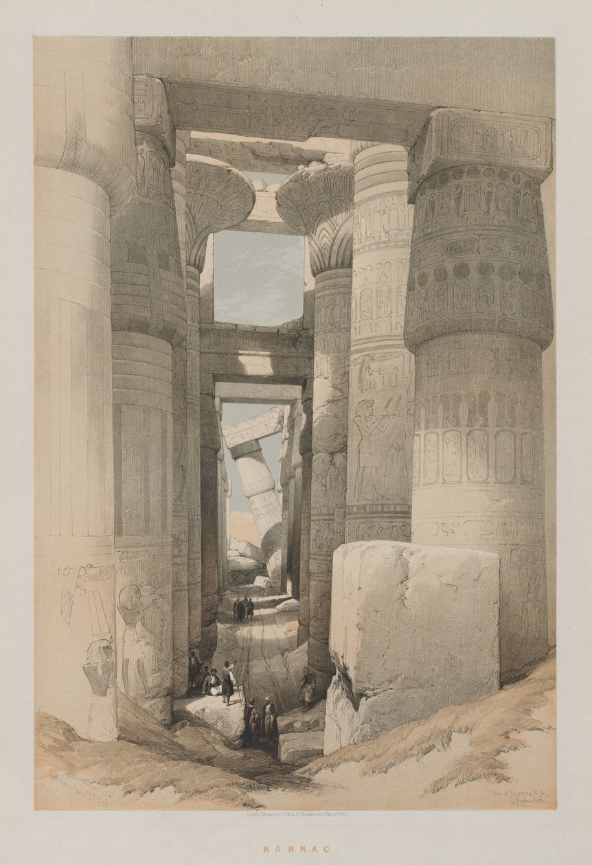 मिस्र और नूबिया, खंड II: कर्नाक, 1847। द्वारा लुई हागे