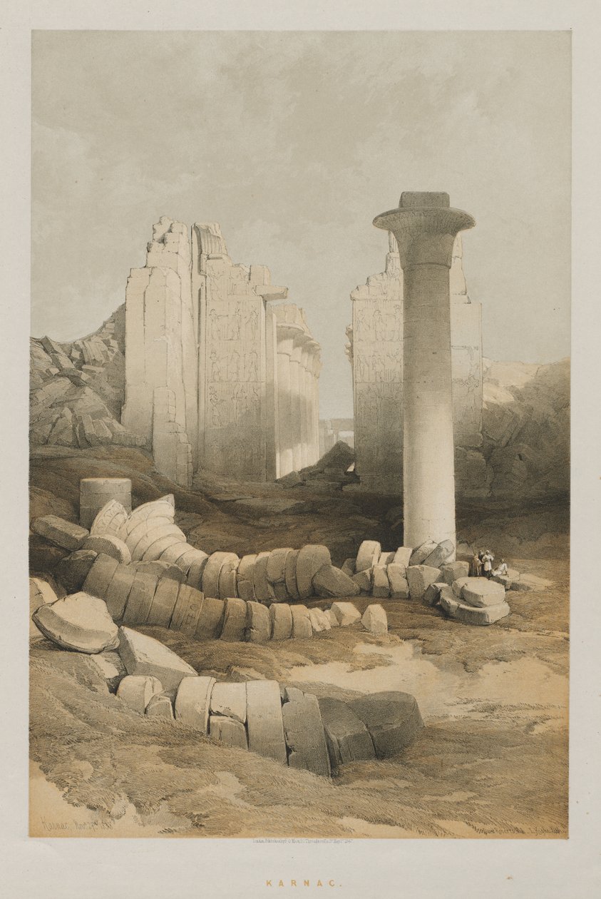 मिस्र और नूबिया, खंड II: कर्नाक, 1848। द्वारा लुई हागे