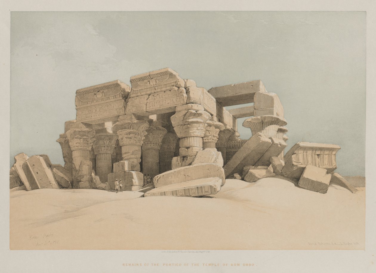 मिस्र और नूबिया, खंड II: कोम-ओम्बो, 1846। द्वारा लुई हागे
