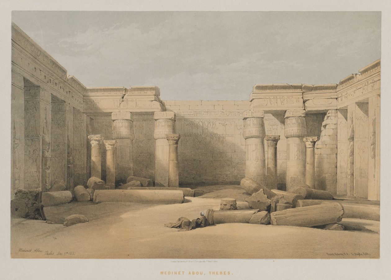 मिस्र और नूबिया, खंड II: मेदिनेट अबू, थेब्स, 1847। द्वारा लुई हागे