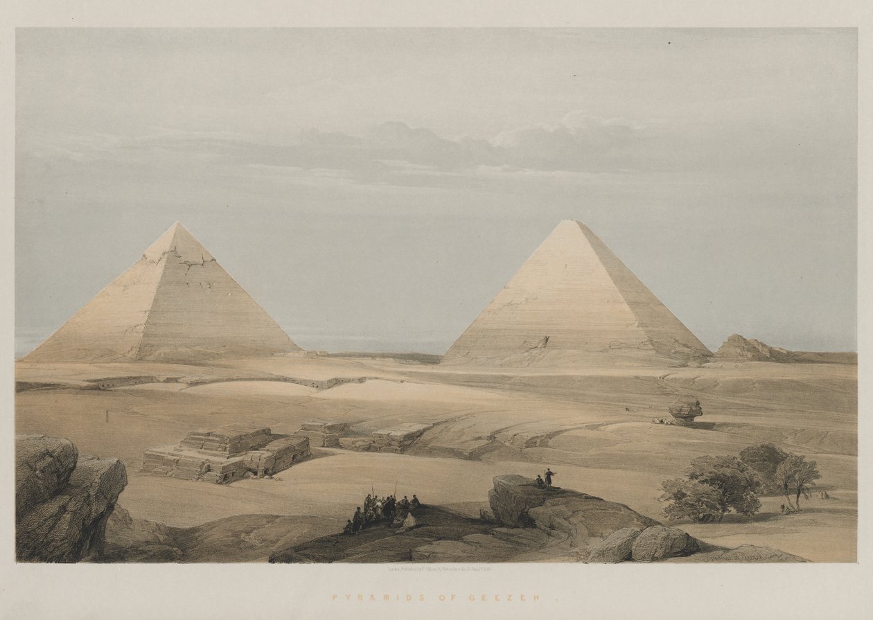 मिस्र और नूबिया, खंड II: गीजेह के पिरामिड, 1848। द्वारा लुई हागे