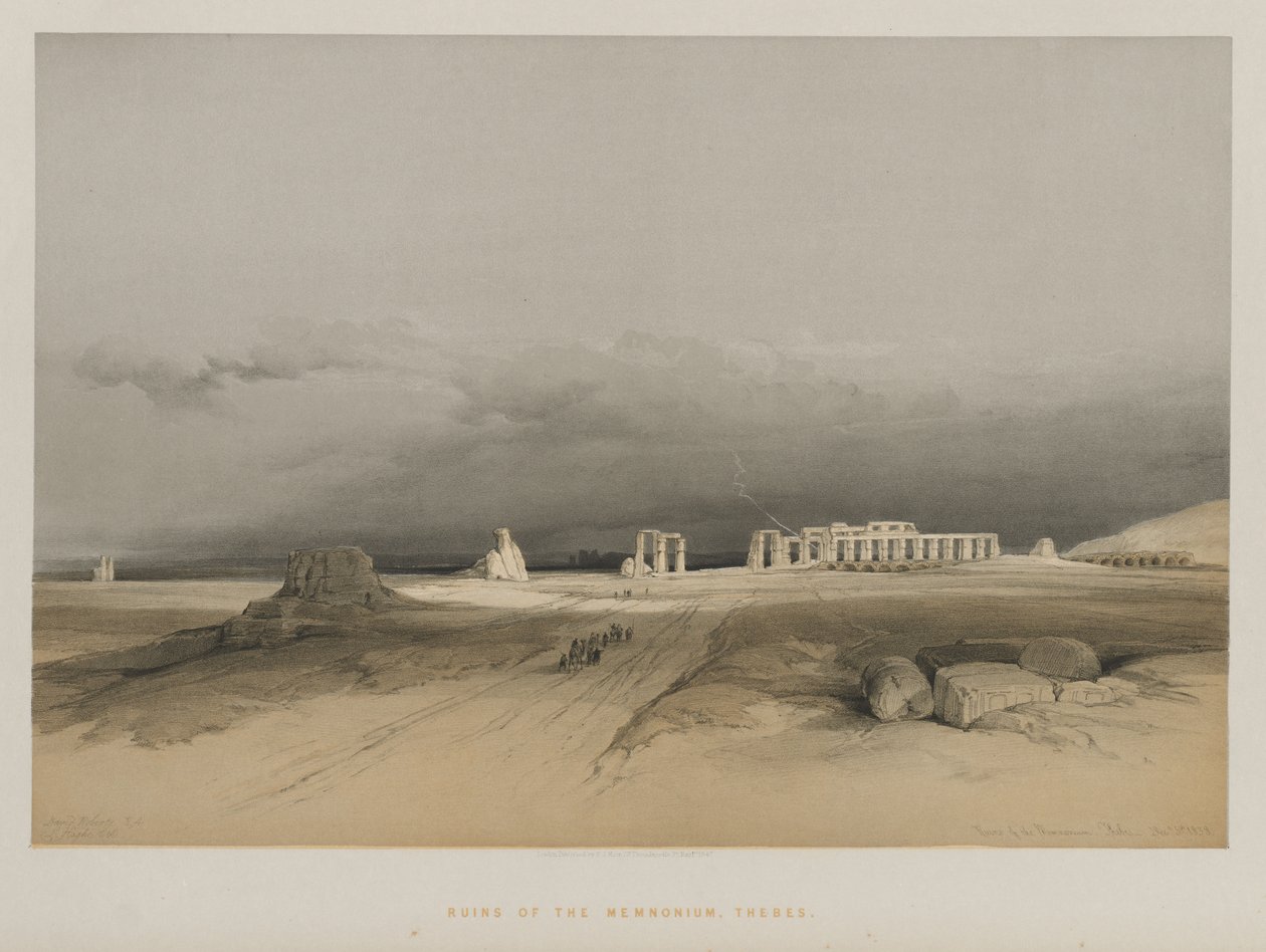 मिस्र और नूबिया, खंड II: खंडहर के मेम्बोनियम, 1847। द्वारा लुई हागे