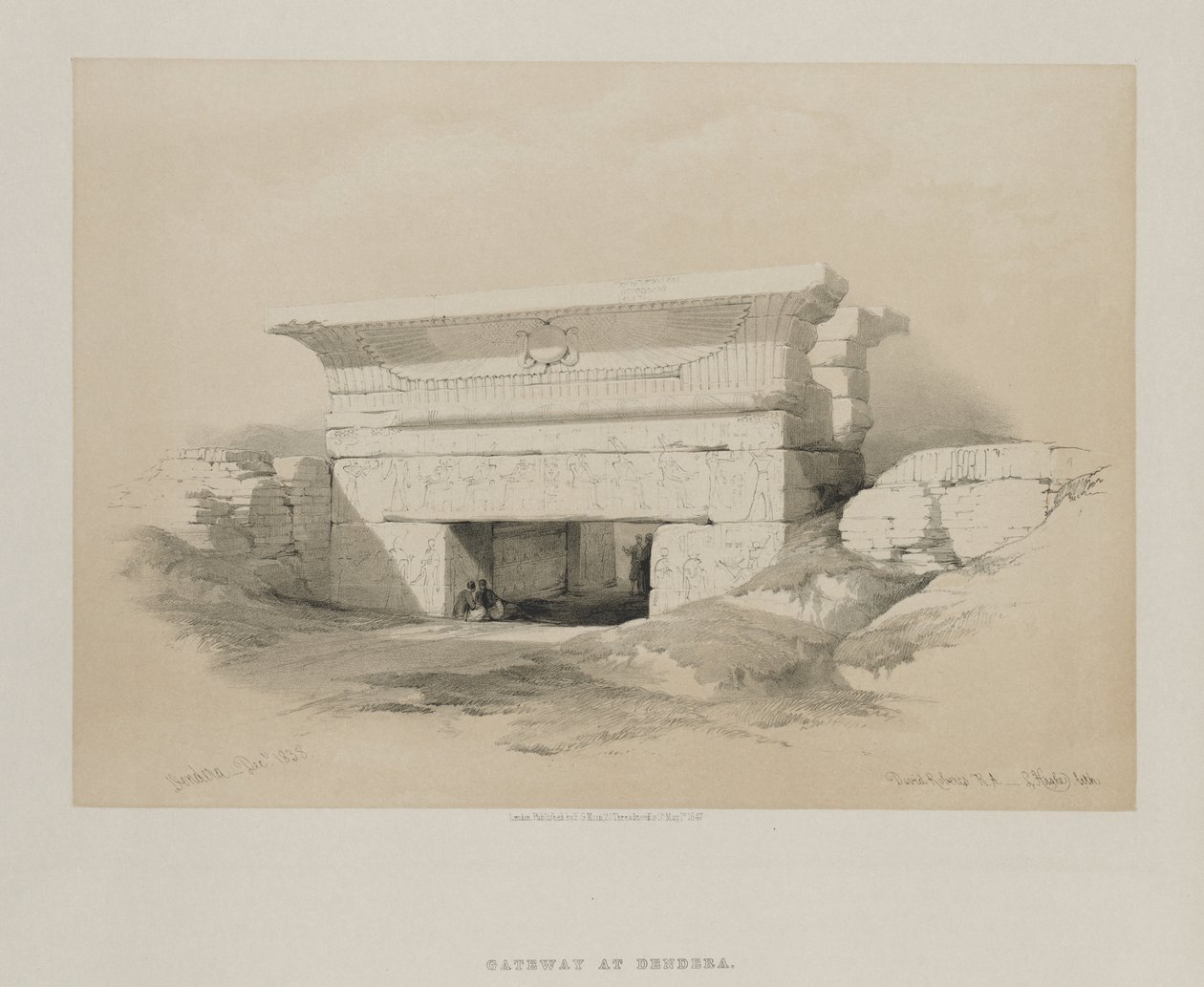 मिस्र और नूबिया, वॉल्यूम I: डेंडेरा, 1847। द्वारा लुई हागे