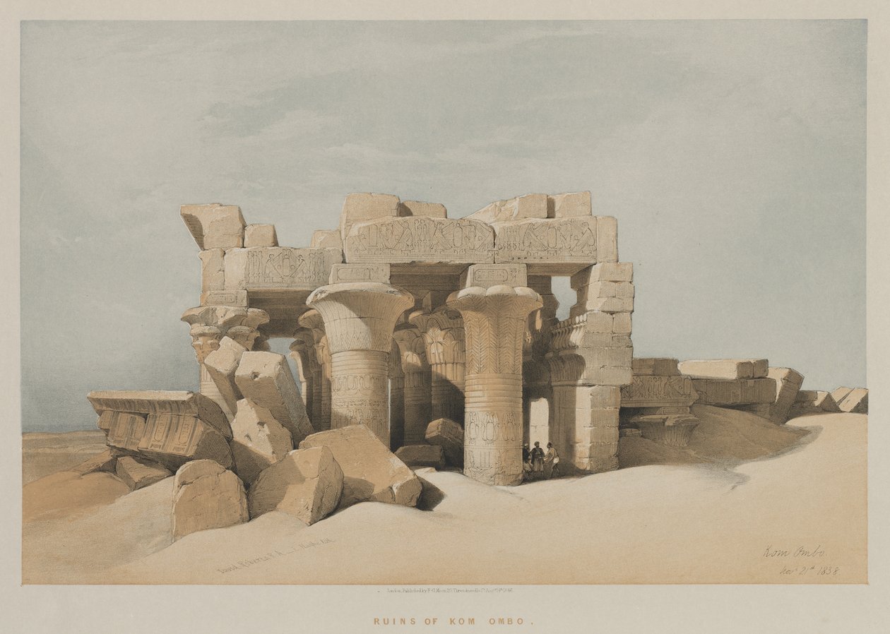मिस्र और नूबिया, वॉल्यूम I: कोम-ओम्बो, 1846। द्वारा लुई हागे