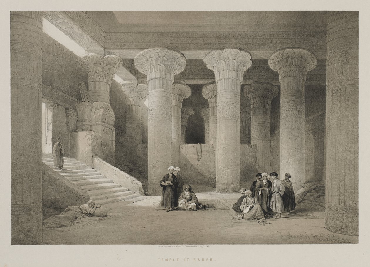 मिस्र और नूबिया, वॉल्यूम I: एसेन में मंदिर, 1846। द्वारा लुई हागे