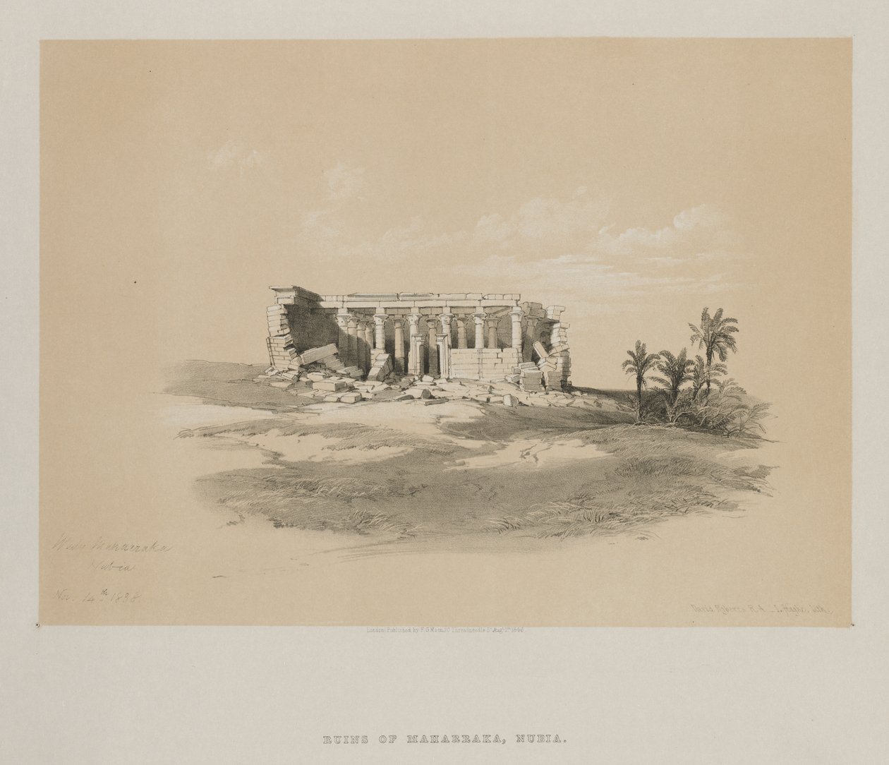 मिस्र और नूबिया, वॉल्यूम I: वाडी महाराका, नूबिया, 1846। द्वारा लुई हागे