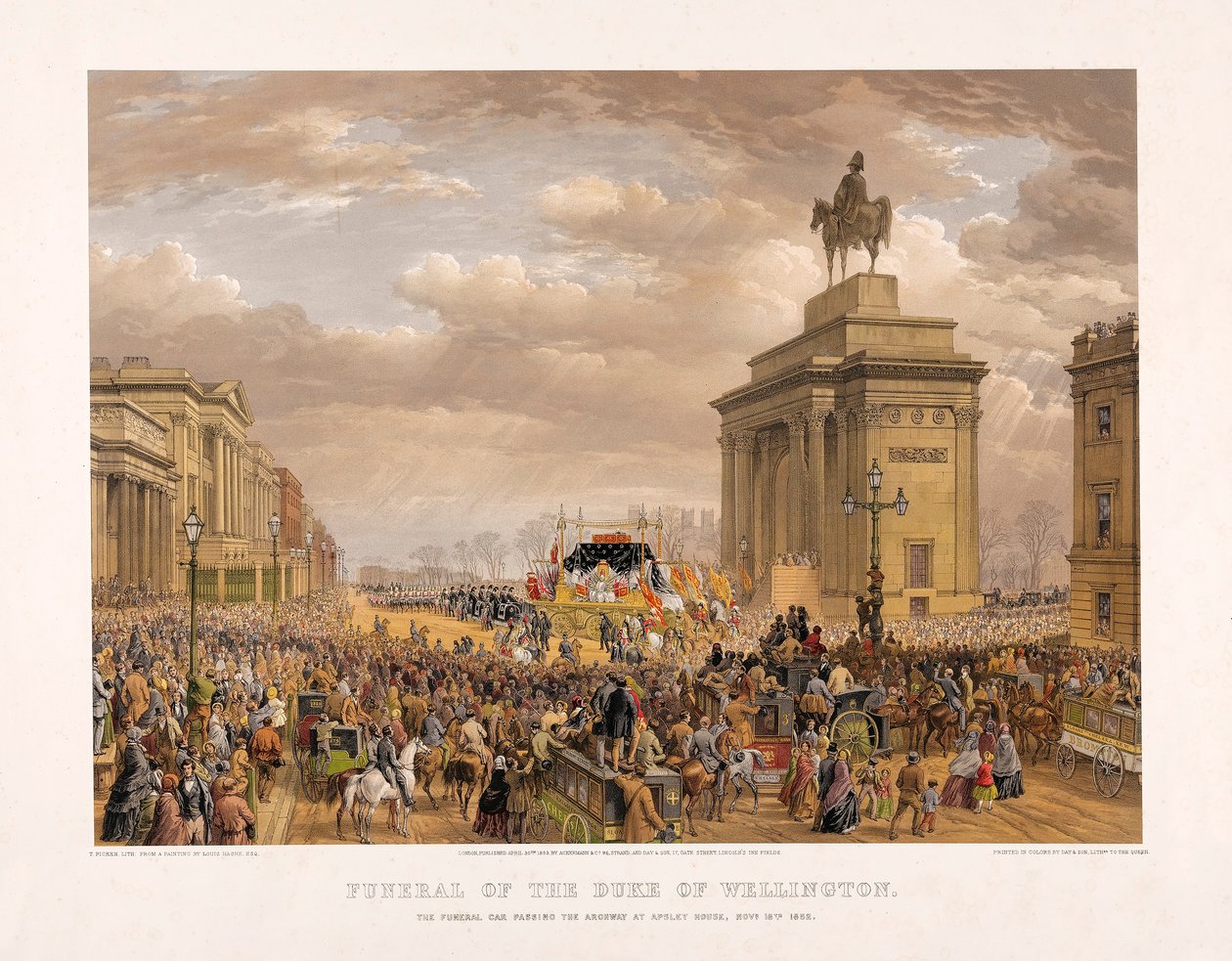ड्यूक ऑफ वेलिंगटन का अंतिम संस्कार, 18 नवंबर 1852, पब। 1853. द्वारा लुई हागे
