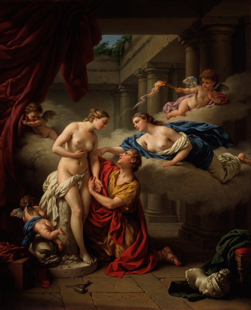 Pygmalion और Galatea, 1777। द्वारा लुई जीन फ्रांस्वा लाग्रेनी