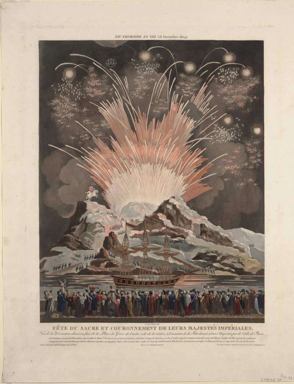 नेपोलियन के राज्याभिषेक में उत्सव, 1806 द्वारा लुई ले कोइर
