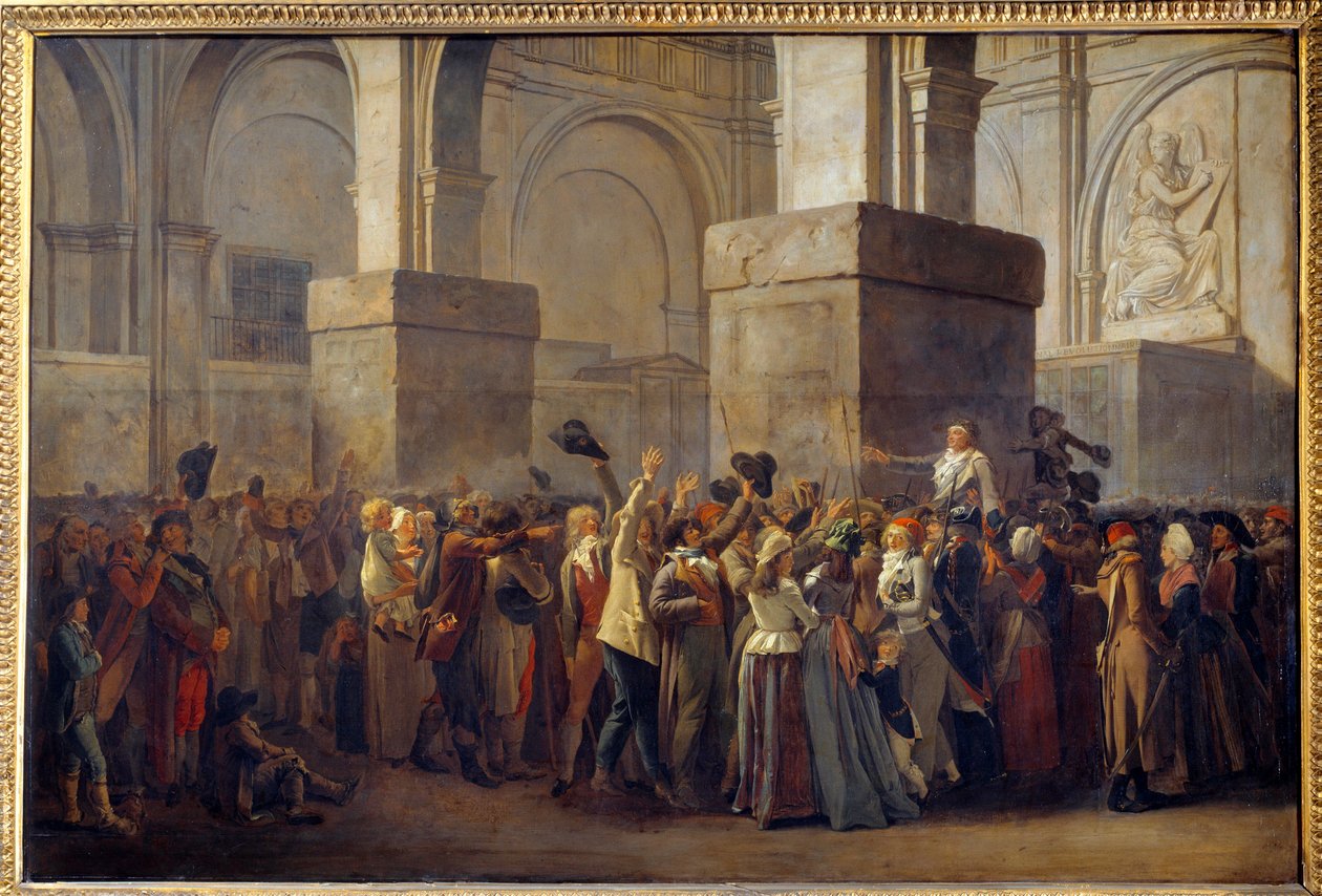 फ्रेंच क्रांति; "" ट्रायम्फ ऑफ मराट"" प्रतिनियुक्त जीन पॉल मराट (1743-1793) को 1793 में रिवोल्यूशनरी ट्रिब्यूनल द्वारा बरी किए जाने के बाद लोगों ने जीत हासिल की थी। लुई लियोपोल्ड बोइली (1761-1845) द्वारा 18वीं सदी के सन द्वारा मैरोफल पे द्वारा लुई लियोपोल्ड बोइली