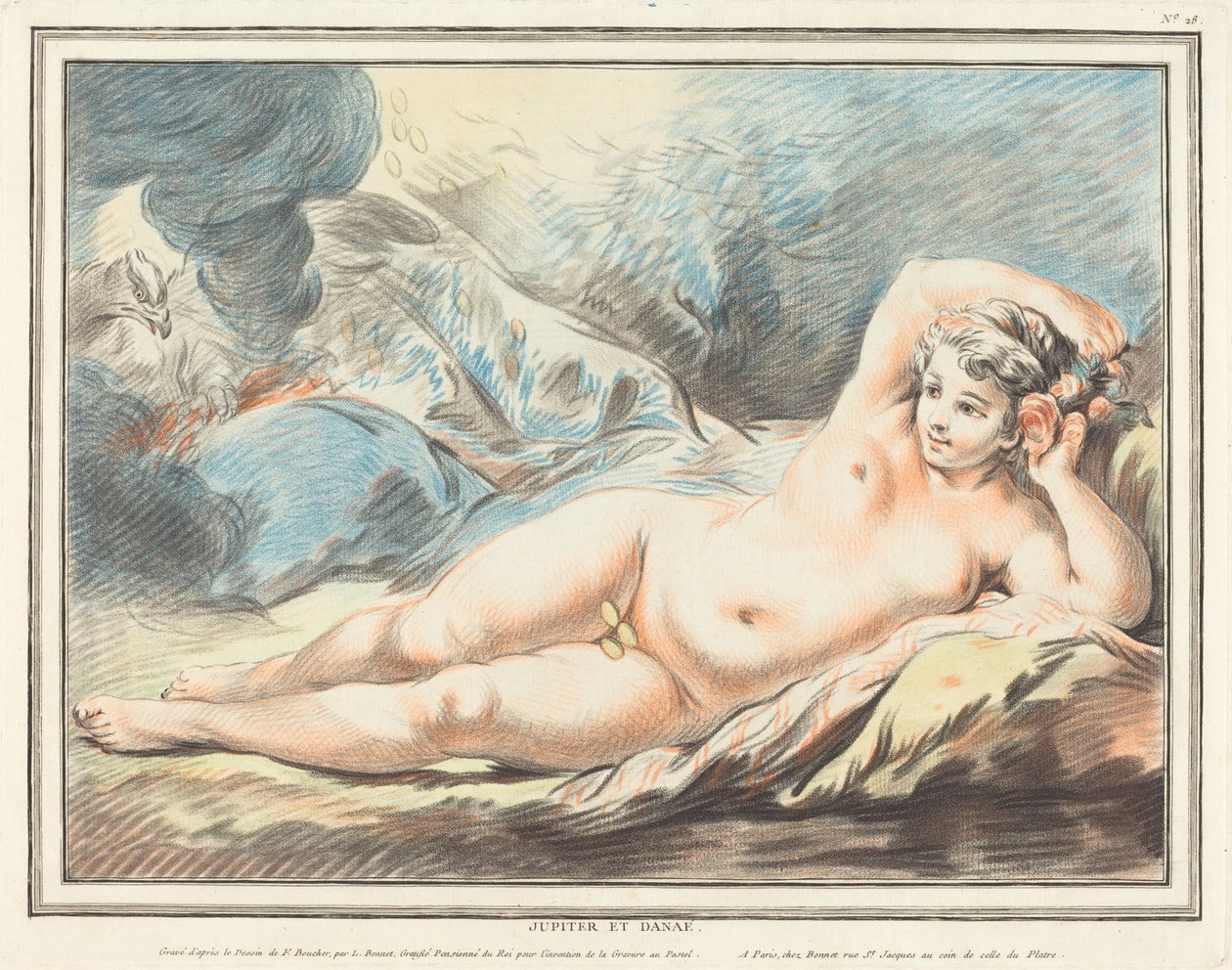 बृहस्पति और दानë, 1774। द्वारा लुई मारिन बोनट