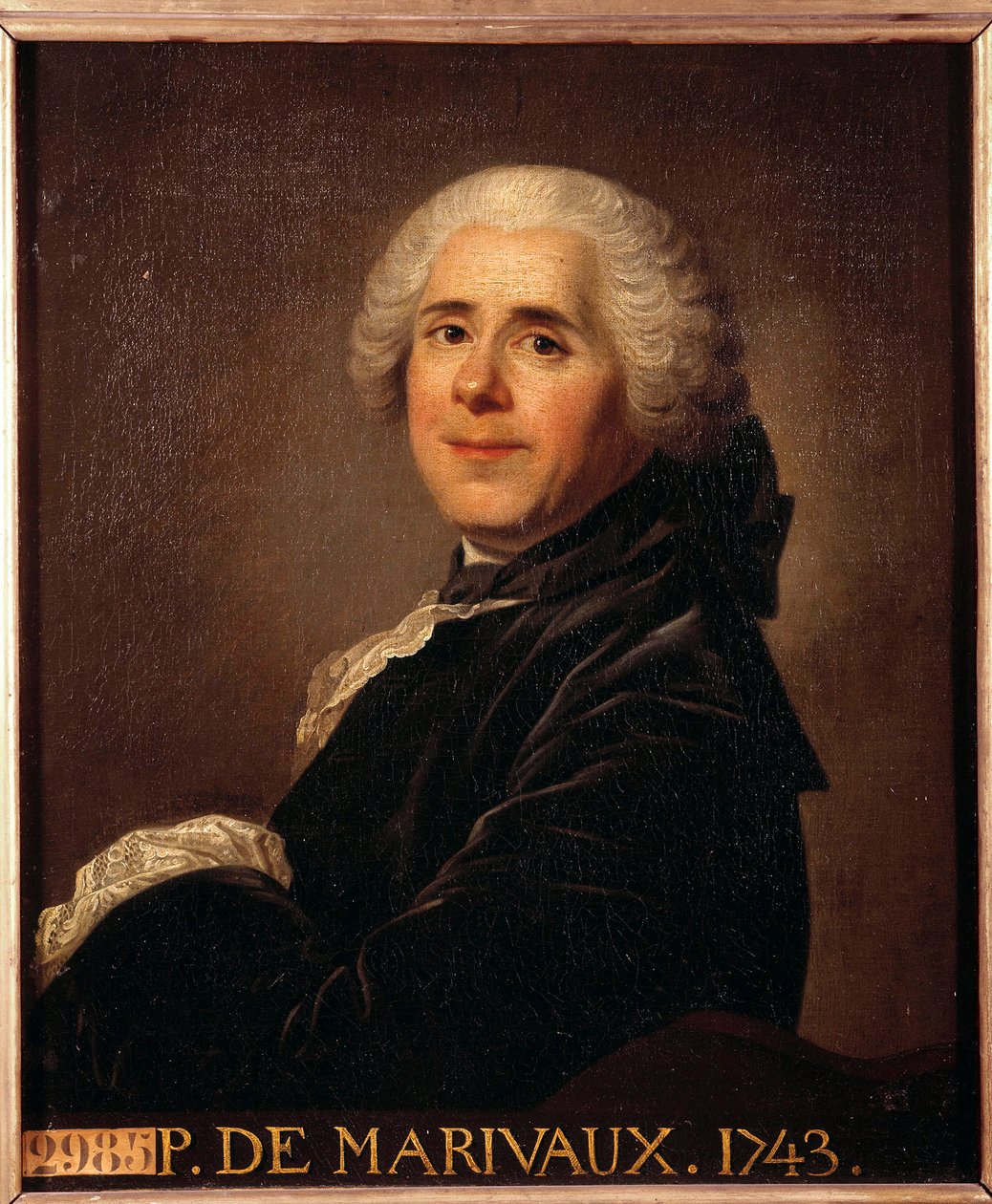 पियरे कार्लेट डी चम्बलन डी मारिवॉक्स (1688-1763) का पोर्ट्रेट लुई मिशेल वैन लू द्वारा पेंटिंग (1707-1771) 1743 सन। 0.63 x 0.52 वर्ग मीटर द्वारा लुई मिशेल वान लू