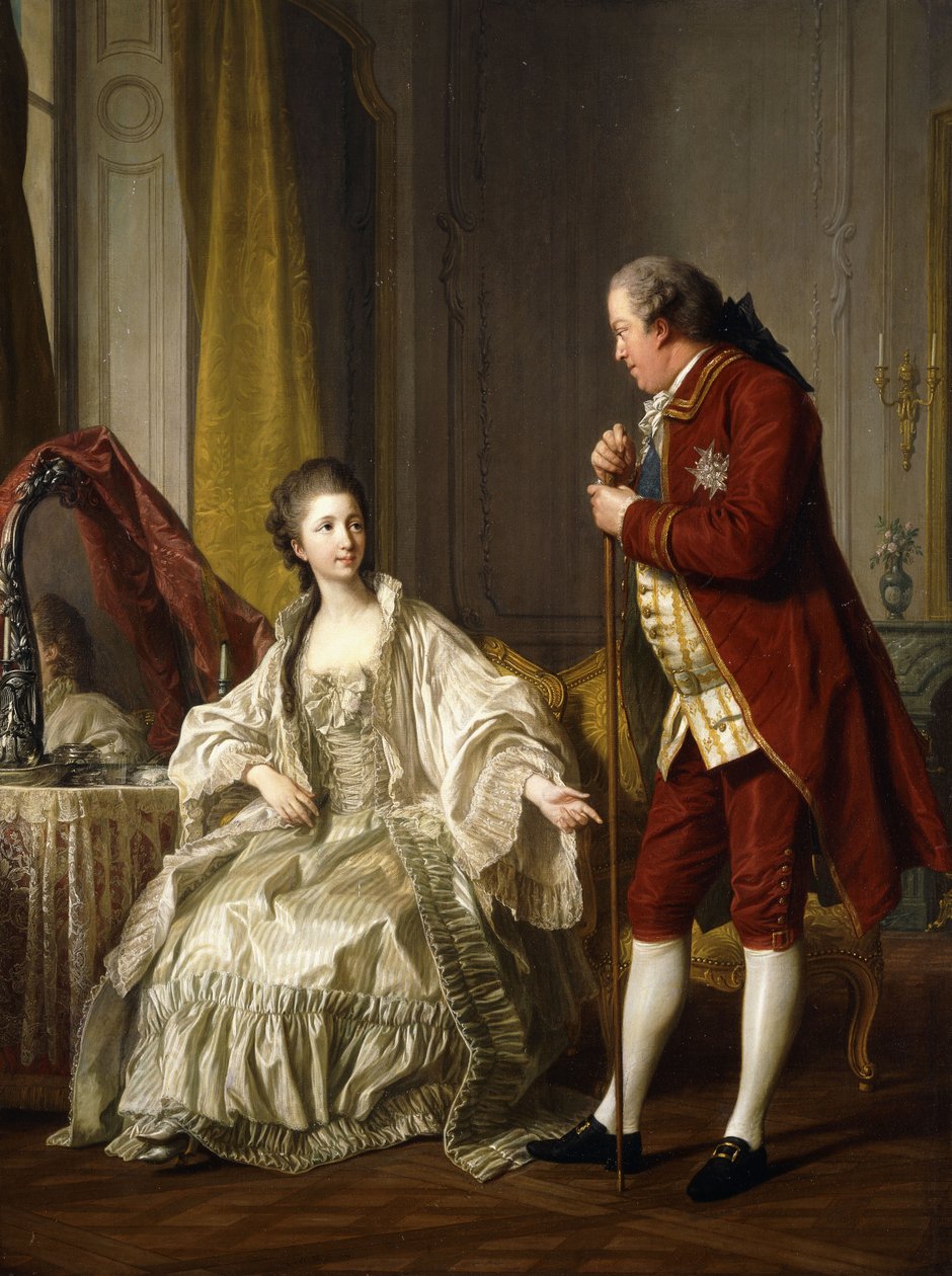 Marquis और Marquise de Marigny, 1769 का डबल पोर्ट्रेट द्वारा लुई मिशेल वान लू