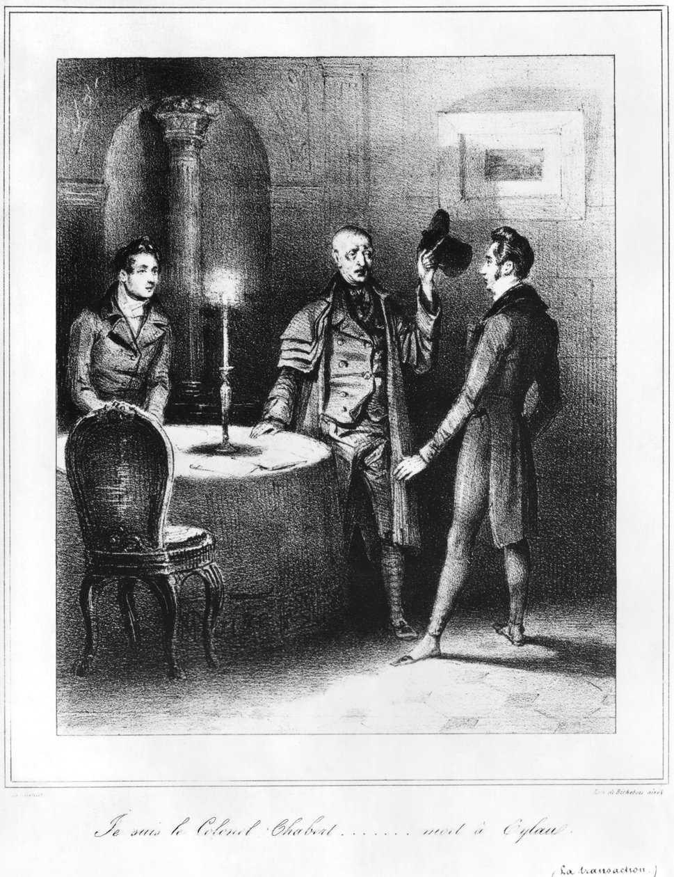 कर्नल चैंबर, ऑनर डी बाल्ज़ाक (1799-1850) 1832 द्वारा &39;कर्नल चेंबर&39; से चित्रण द्वारा लुइस फिलिप अल्फोंस बिस्कोबी