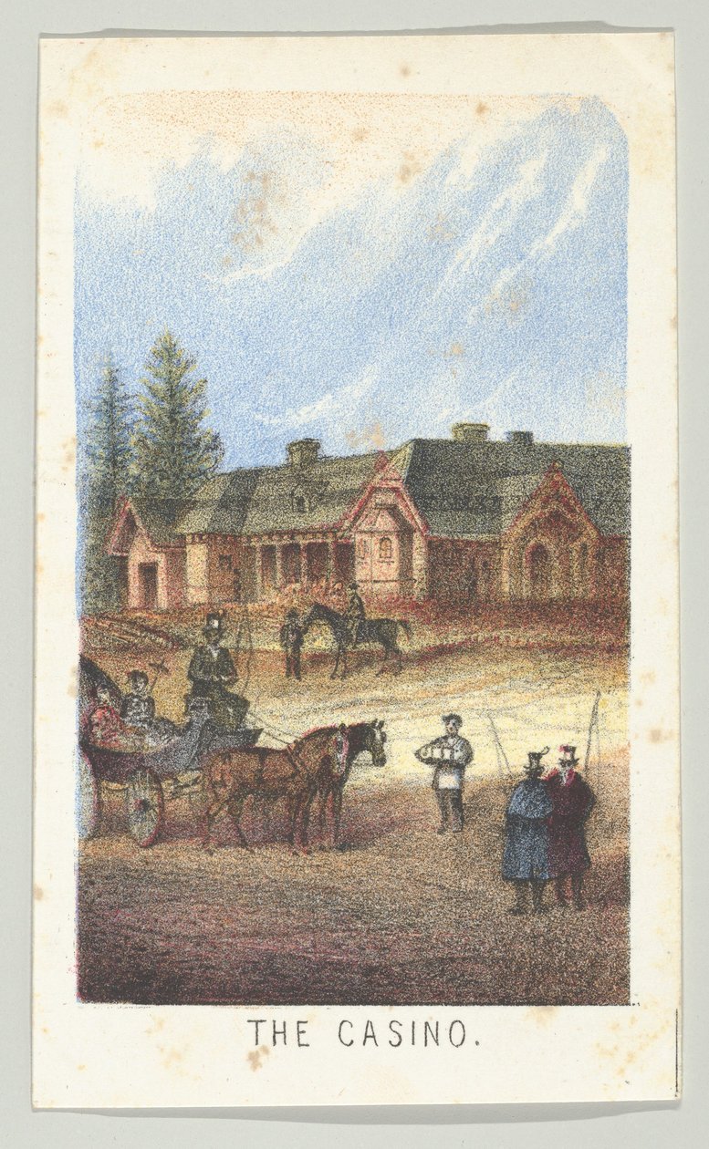 द कसीनो, सीरीज़ से, व्यूज़ इन सेंट्रल पार्क, न्यूयॉर्क, भाग 3, 1864। द्वारा लुइस प्रांग