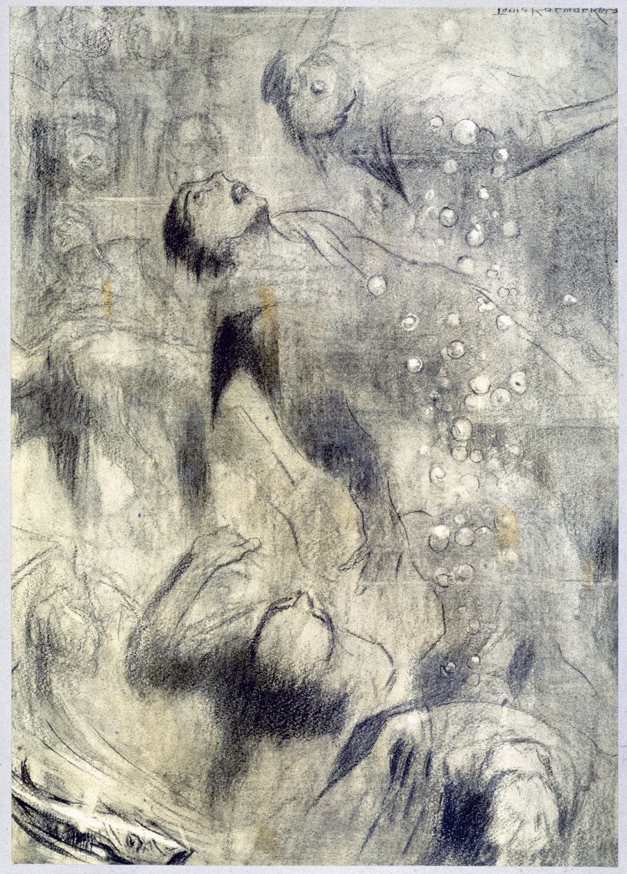द सी माइन, 1916 द्वारा लुई रायमेकर्स