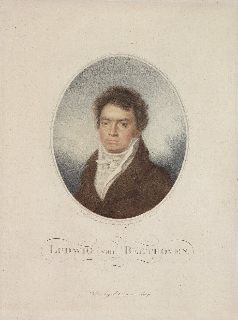 Blasius Hofel (1792-1863) 1814 (mezzotint) द्वारा उत्कीर्ण लुगविग वैन बीथोवेन (1770-1827) द्वारा लुई रेने लेट्रोन