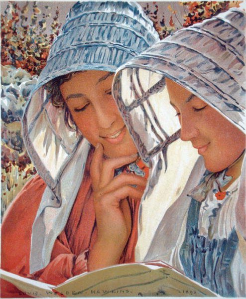 दोस्तों, 'एल'एस्टाम्पे मॉडर्न' से, पेरिस 1898-99 published प्रकाशित हुआ द्वारा लुई वेल्डन हॉकिन्स