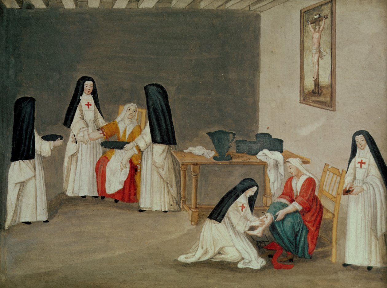 सिक की देखभाल, &39;L&39;Abbaye de Port-Royal&39; से, c.1710 द्वारा लुईस मदेलेने कोचीन