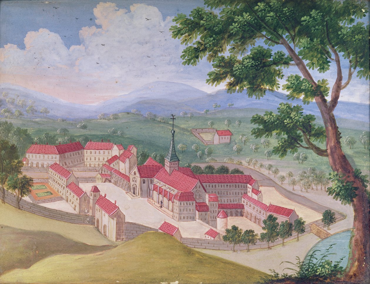 पूर्व से अभय का सामान्य दृश्य, &39;l&39;Abbaye de Port-Royal&39; से, c.1710 द्वारा लुईस मदेलेने कोचीन