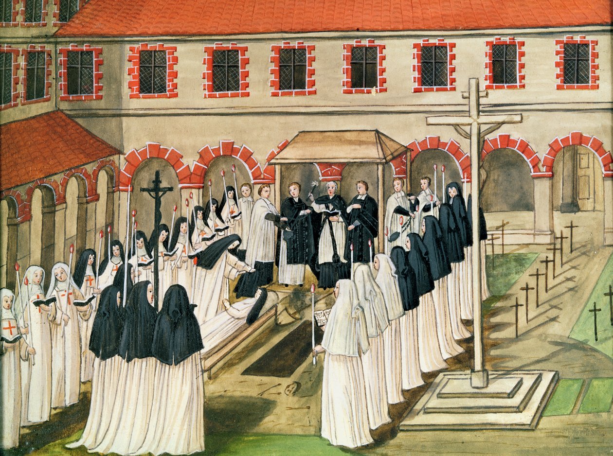 द लनल ऑफ ए नन, &39;l&39;Abbaye de Port-Royal&39; से, c.1710 द्वारा लुईस मदेलेने कोचीन