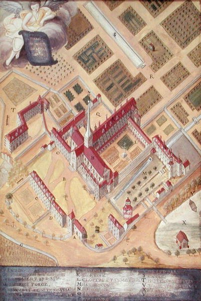 अभय के दृष्टिकोण, lAbbaye de Port-Royal से, c.1710 द्वारा लुईस मदेलेने कोचीन