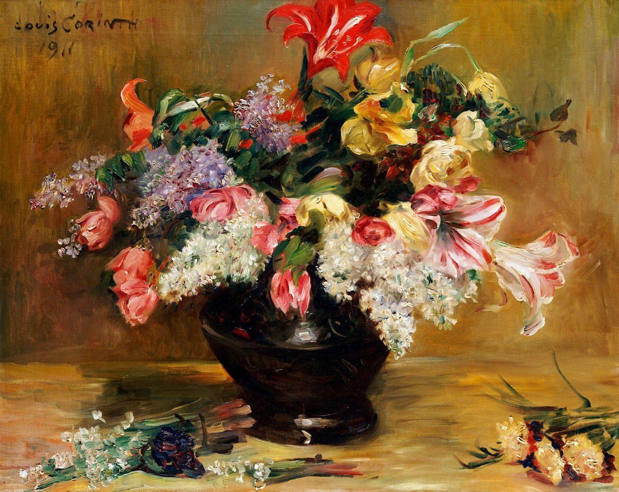 Amaryllis, लिलाक और ट्यूलिप, 1911 द्वारा लोविस कोरिंथ