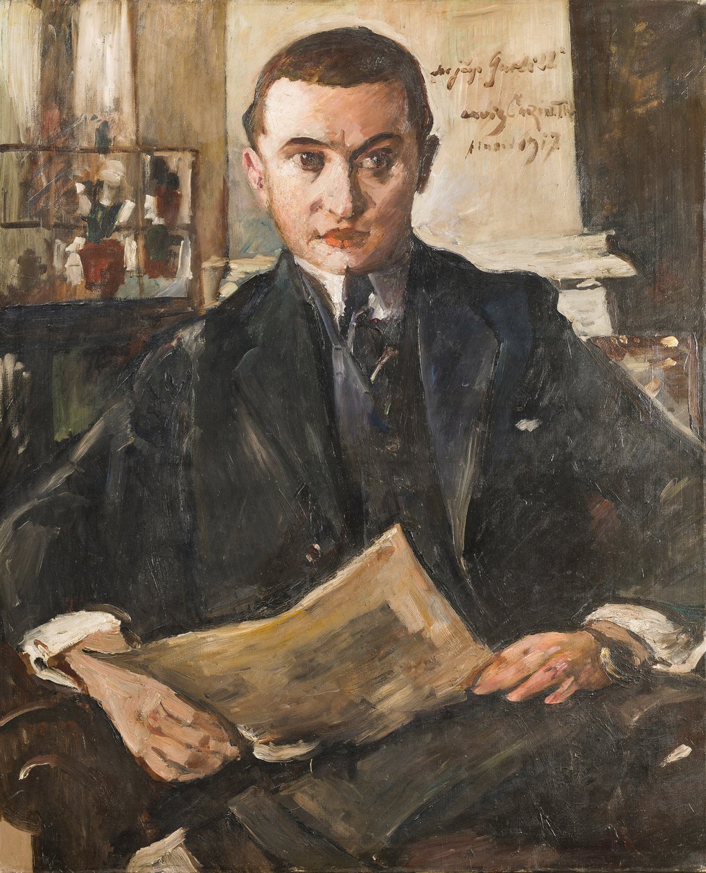 वोल्फगैंग गुरलिट का पोर्ट्रेट, 1917। द्वारा लोविस कोरिंथ