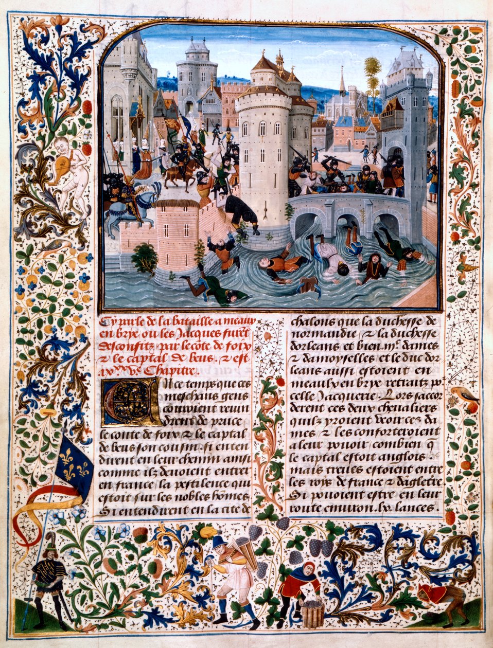 Meaux, 1358, c1475 में किसान विद्रोहियों का नरसंहार द्वारा Loyset Liedet