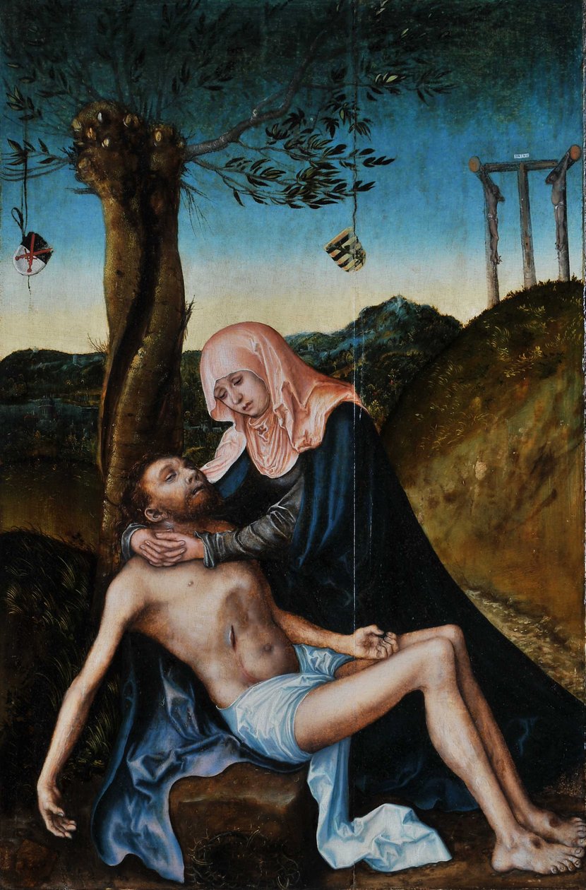 क्रॉस के नीचे Pietà द्वारा लुकास क्रैंक द एल्डर