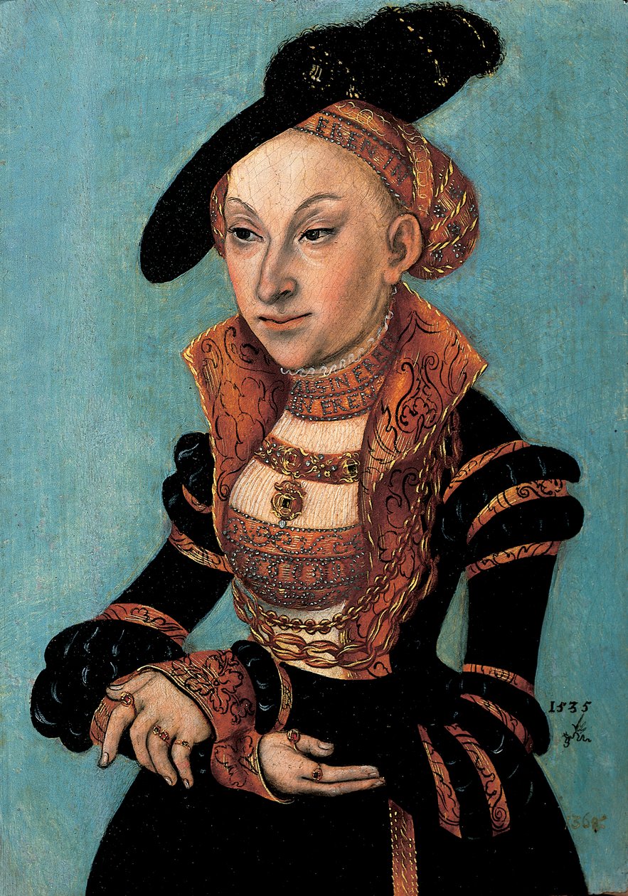 Sibylle वॉन क्लीव का पोर्ट्रेट, 1535 के सैक्सोनी का चुनाव द्वारा लुकास क्रानाच