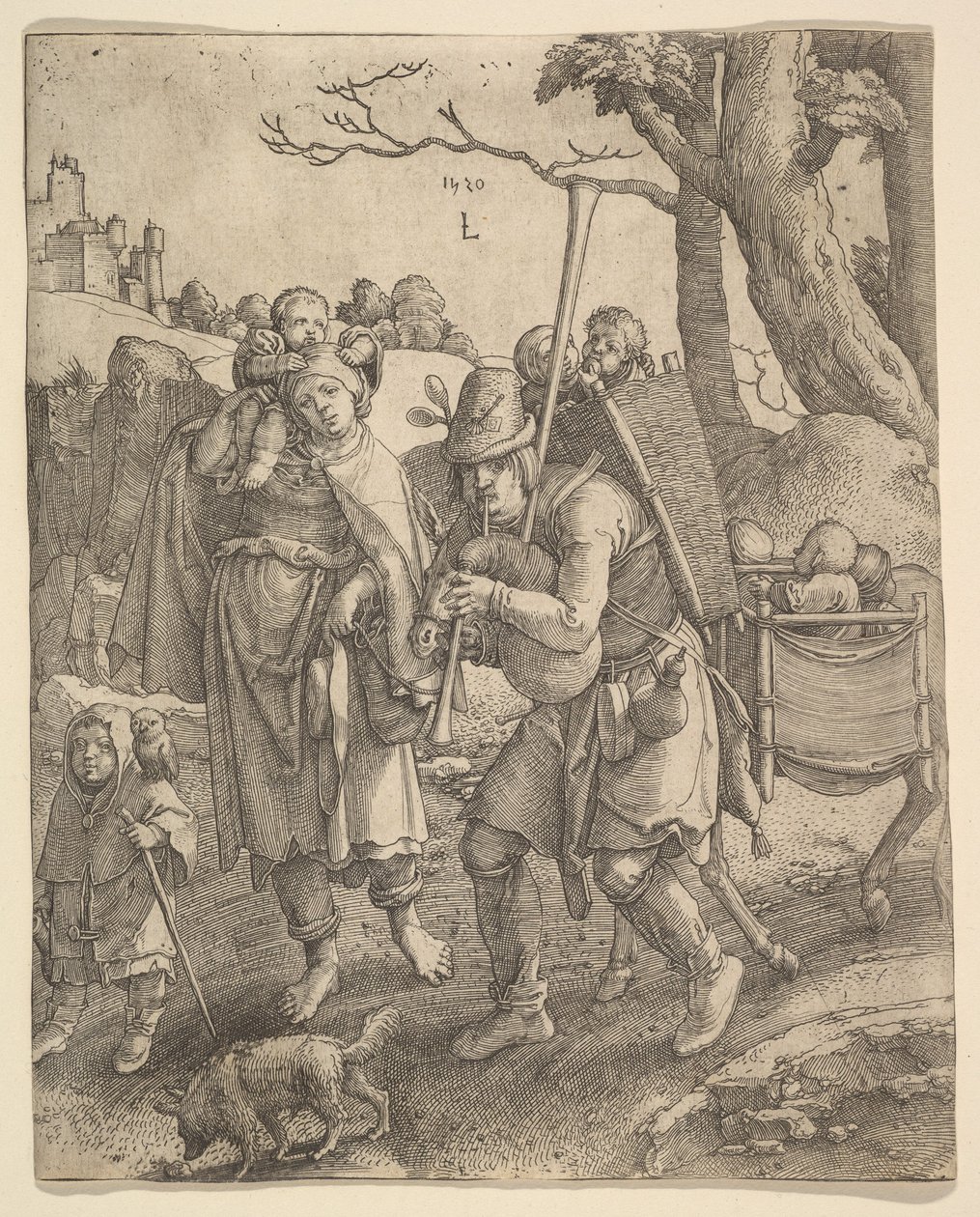 भिखारियों Eulenspiegel, 1520। द्वारा लुकास वैन लेडेन