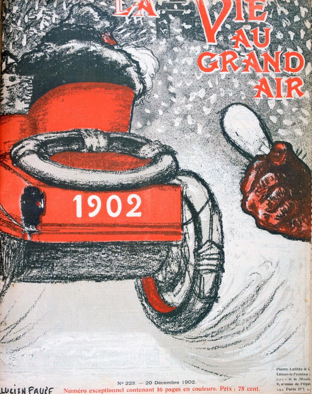 20 दिसंबर 1902 को 'ला विए औ ग्रैंड एयर' का फ्रंट कवर द्वारा लुसिएन फौरे