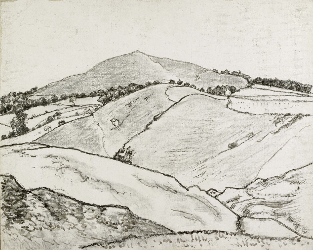 सेफन ब्रायन, 1933 (बोर्ड पर रखे कैनवास पर काला चाक और तेल से धोना) द्वारा लुसिएन पिसारो