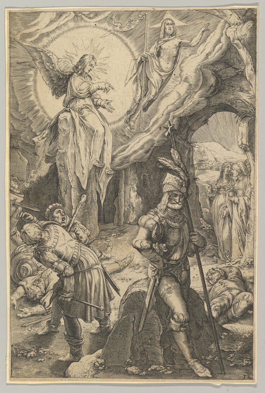 पुनरुत्थान, द पैशन ऑफ क्राइस्ट से, ca. 1623. द्वारा लुडोविकस सिसेराम