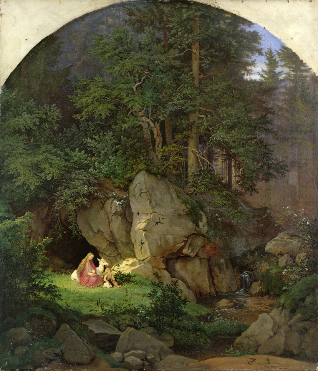 वुड क्लियरिंग में जेनोवा, 1839-41 द्वारा लुडविग एड्रियन रिक्टर