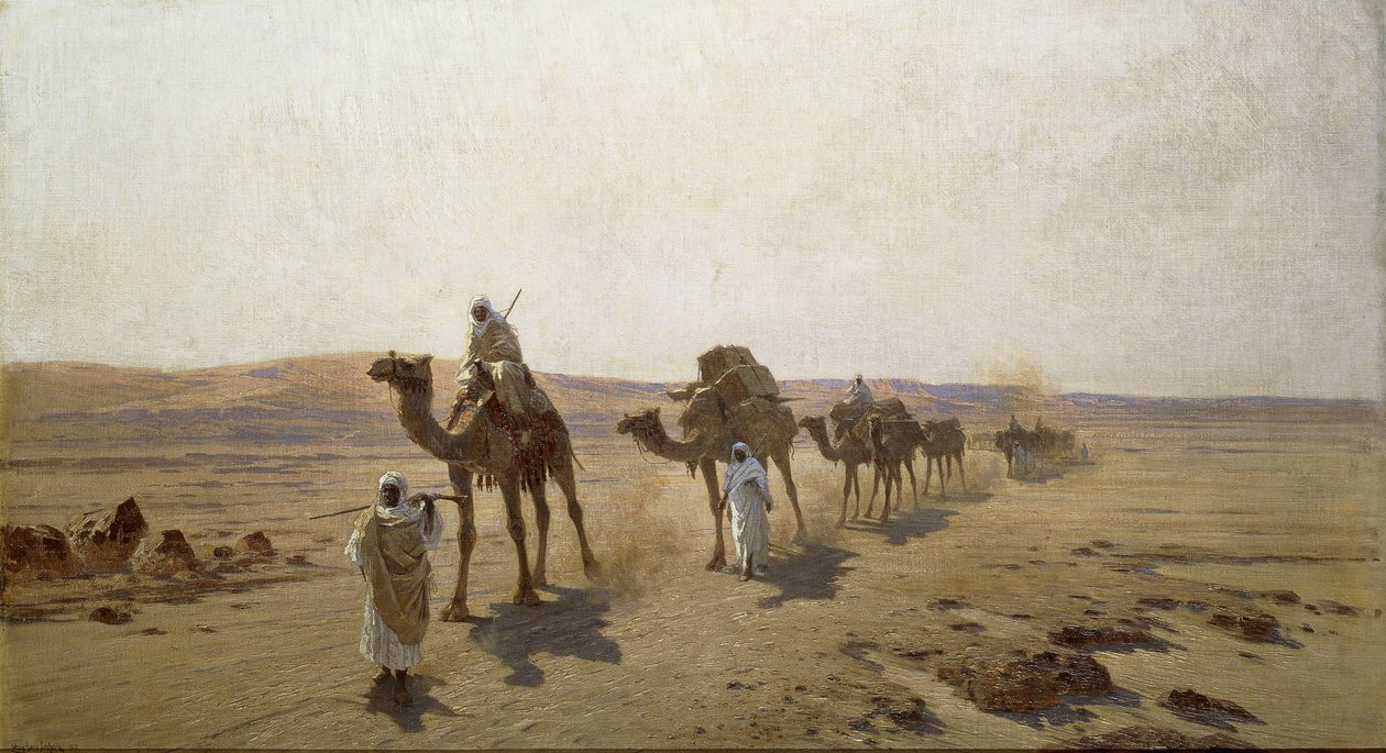 एक अरब कारवां, 1903 द्वारा लुडविग हंस फिशर