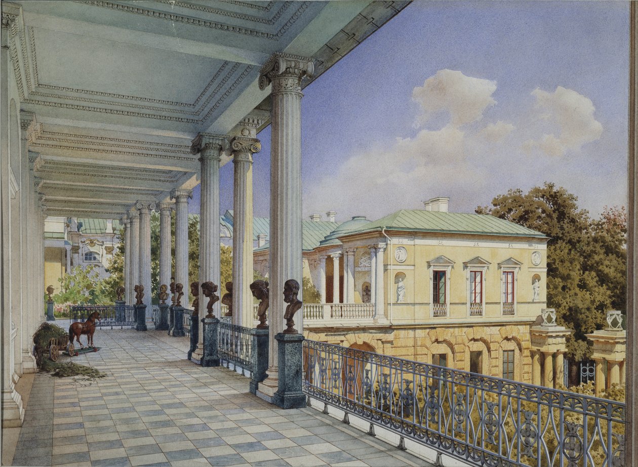 1859 में Tsarskoye Selo में कैमरून गैलरी द्वारा लुडविग प्रेमाजी
