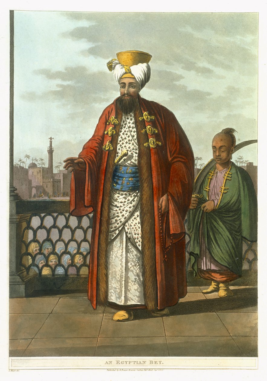 थॉमस मिल्टन (1743-1827) पब द्वारा उत्कीर्ण &39;मिस्र में दृश्य&39; से प्लेट 41, एक मिस्र के बे रॉबर्ट बाउयर (1758-1834) 1802 (एक्वाटिंट) द्वारा लुइगी मेयर