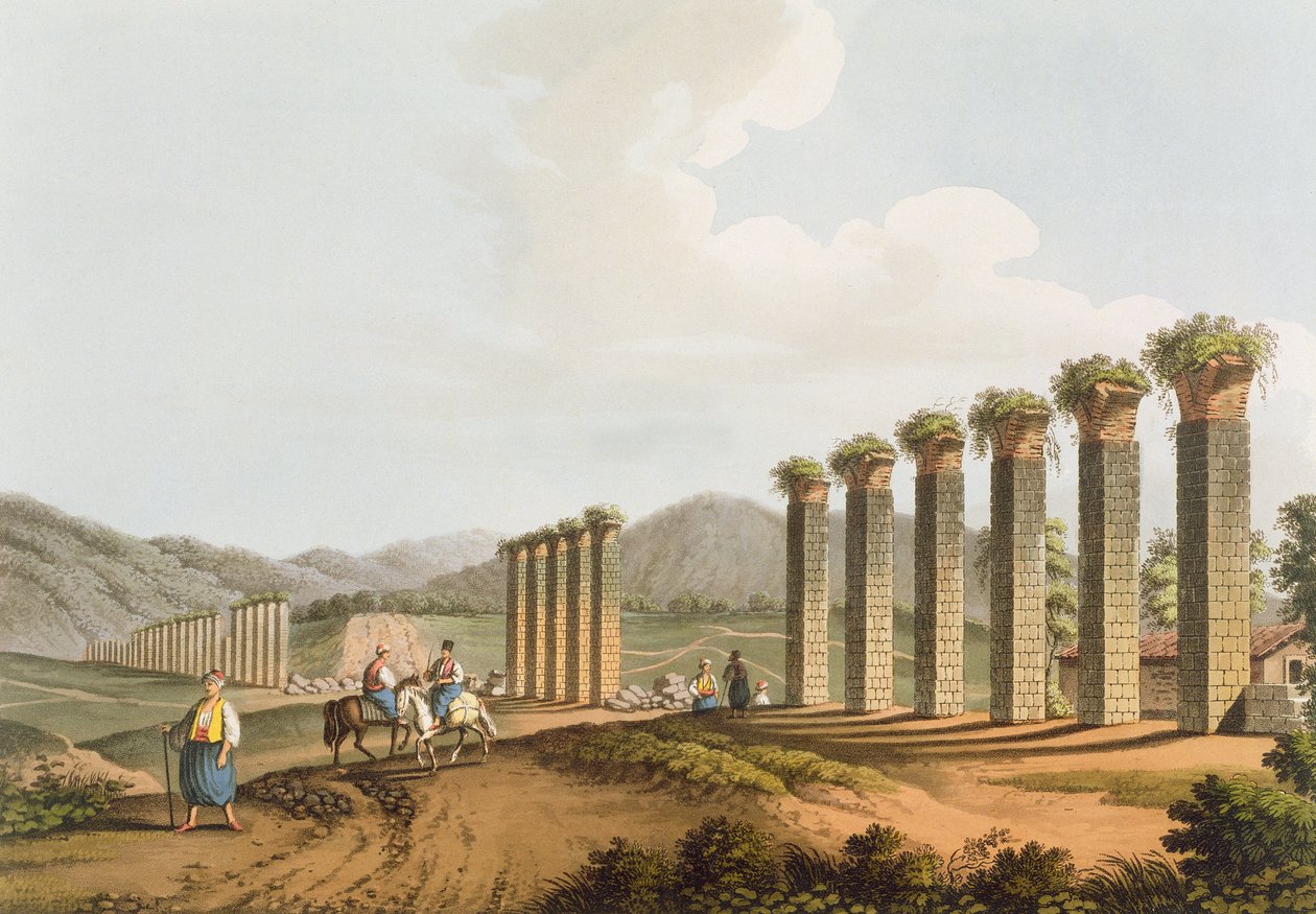 इफिसुस, 1810 के पास एक एक्वाडक्ट के अवशेष द्वारा लुइगी मेयर
