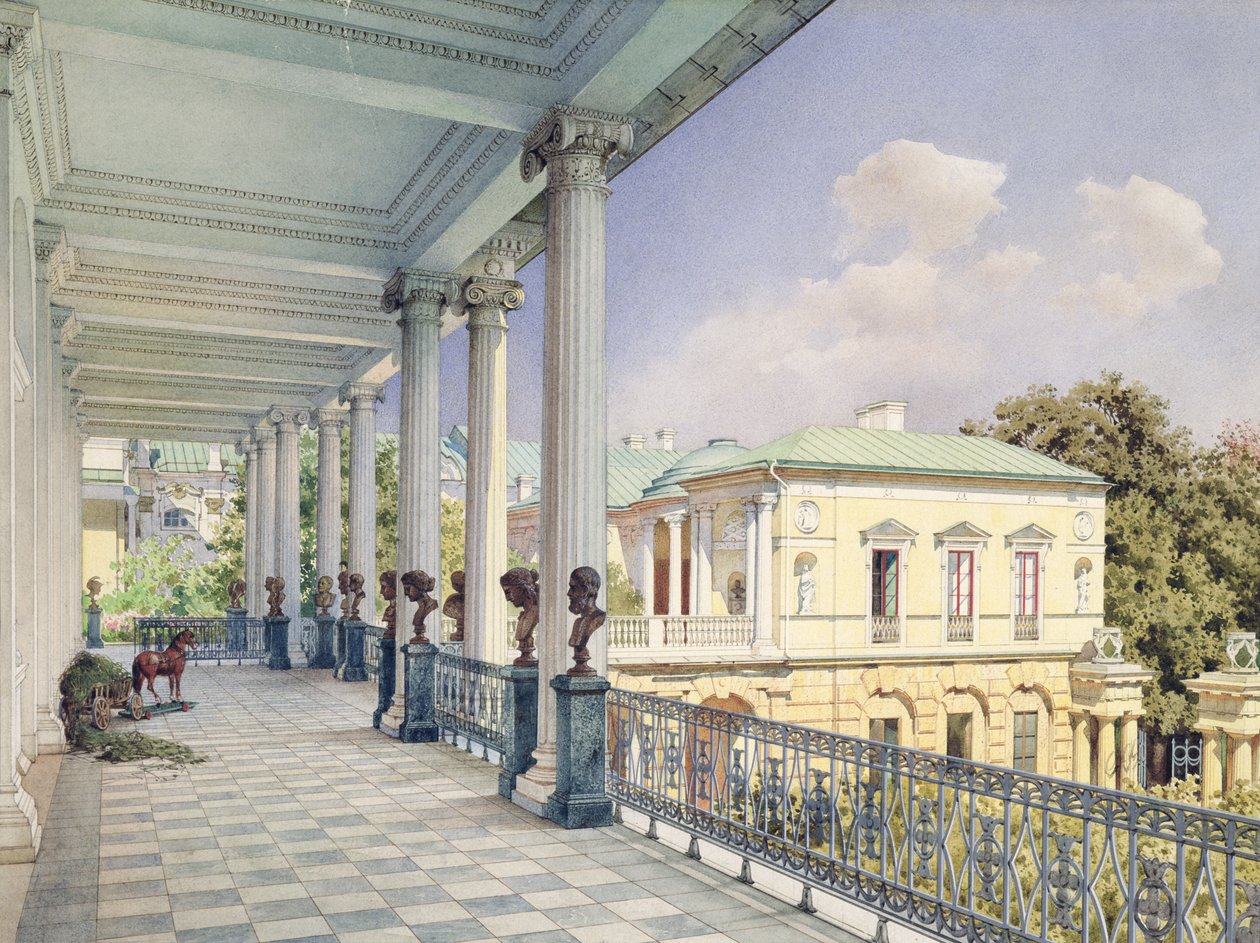 1859 में Tsarskoye Selo में कैमरून गैलरी, द्वारा लुइगी प्रेमाज़ी