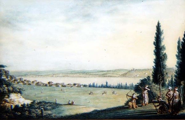 Cospoli . शहर का दूर का नज़ारा द्वारा लुइगी (बाद में) मेयर