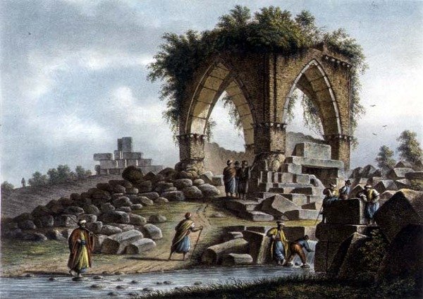 सर्पों का फव्वारा, सीरिया, पब। विलियम वाट्स द्वारा द्वारा लुइगी (बाद में) मेयर